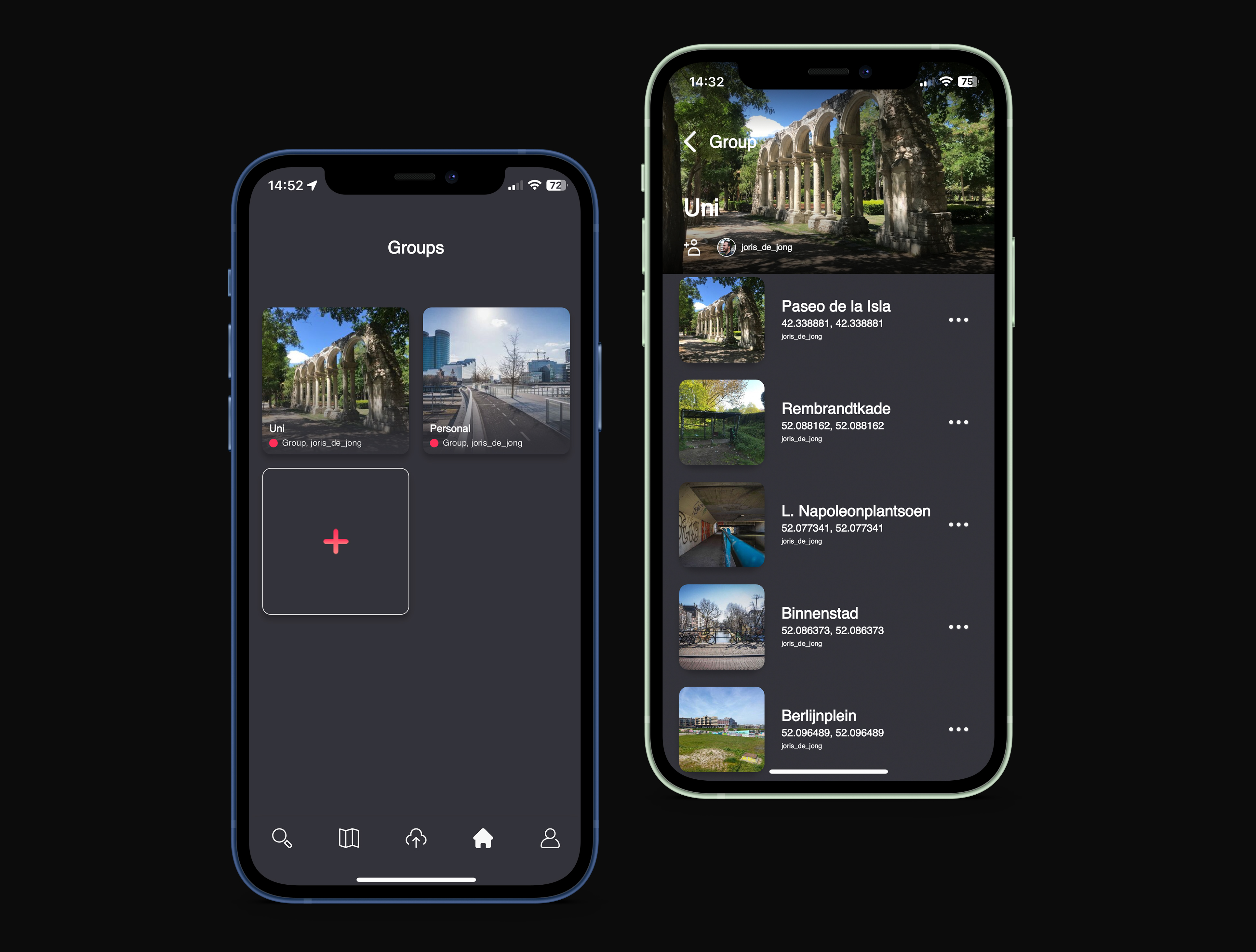 Filmlocatie voor video en fotografie, gedeeld in de Film-Point app